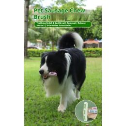 DOG Chew Toys For Teeth Cleaning,Pet Sausage Chew Brush,Pet Chew & Clean Buddy (Option: Pink)