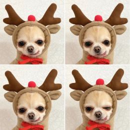 Christmas Dog Winter Warm Clothing Cute Plush Coat Hoodies Pet Costume Jacket For Puppy Cat French Bulldog Chihuahua Small Dog Clothing (Color: coffee, size: M)